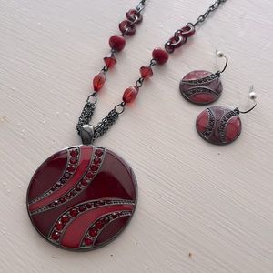 KC design necklace and earrings